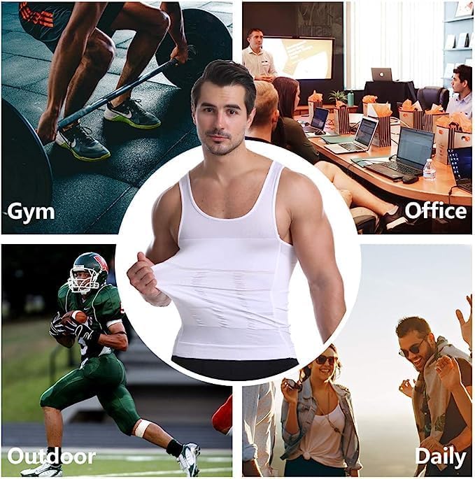 Camiseta D Compresion Adelgazante Premium® - Tu arma secreta para verte más estilizado bajo cualquier ropa.🔥