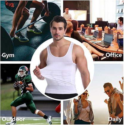 Camiseta D Compresion Adelgazante Premium® - Tu arma secreta para verte más estilizado bajo cualquier ropa.🔥