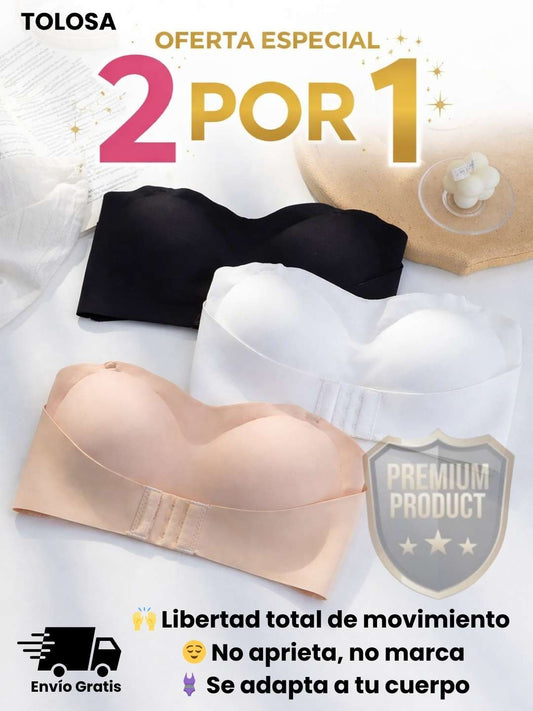 BRASIER SIN TIRANTES ELEGANCE ® -  💖 El brasier cómodo que por fin se adapta a ti (sin apretar ni incomodar)